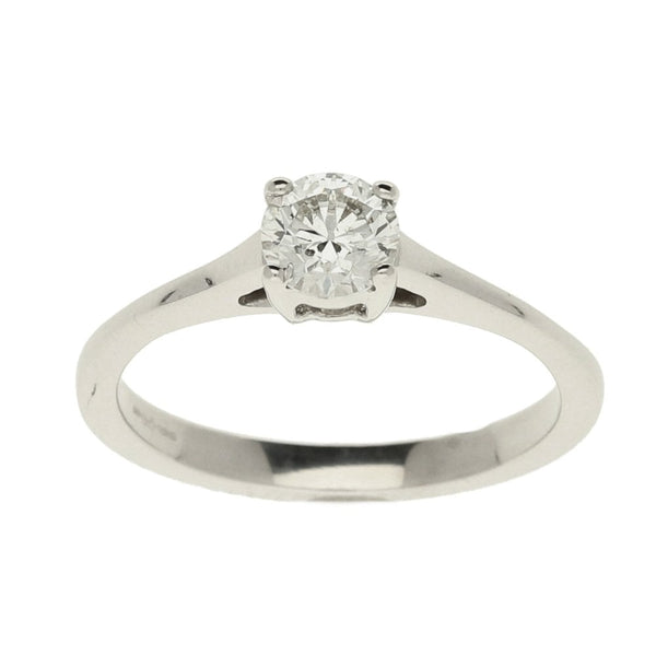 18ct White Gold Diamond Engagement Ring - Size K½