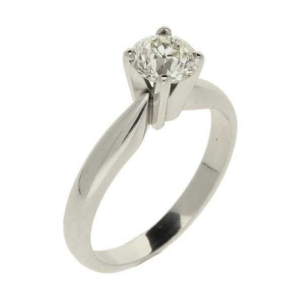 18ct White Gold Round Brilliant Diamond Solitaire Ring - 0.72ct