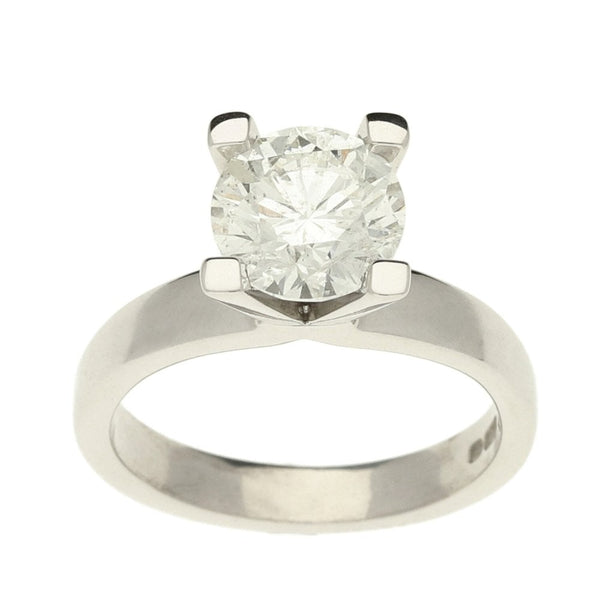 18ct White Gold Four Claw Diamond Engagement Ring - 1.71ct -5.9g