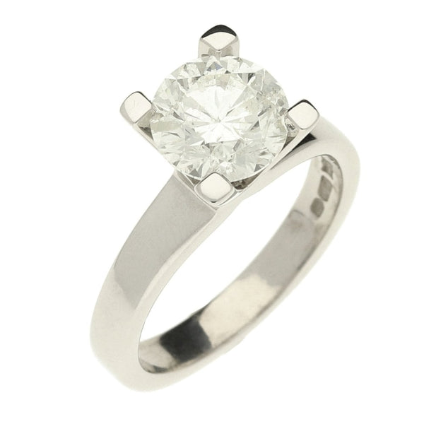 18ct White Gold Four Claw Diamond Engagement Ring - 1.71ct -5.9g