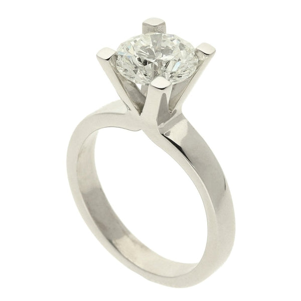 18ct White Gold Four Claw Diamond Engagement Ring - 1.71ct -5.9g