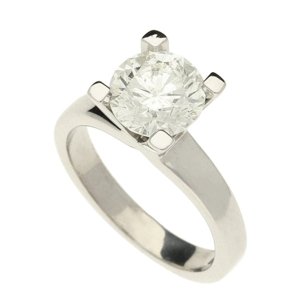 18ct White Gold Four Claw Diamond Engagement Ring - 1.71ct -5.9g