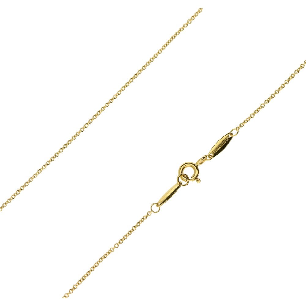 18ct Yellow Gold Diamond By The Yard Pendant & Chain - 0.12ct
