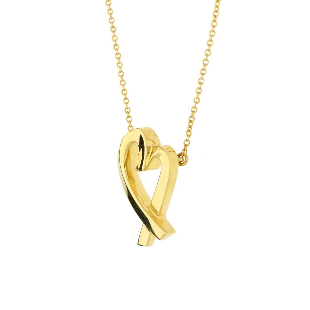 18ct Yellow Gold Necklace & Heart Pendant - 18 inches