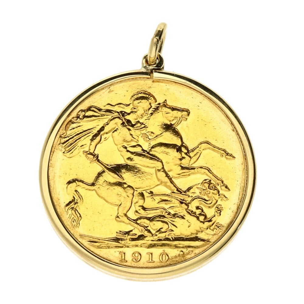 1910 Full Sovereign King Edward VII Pendant - 8.8g