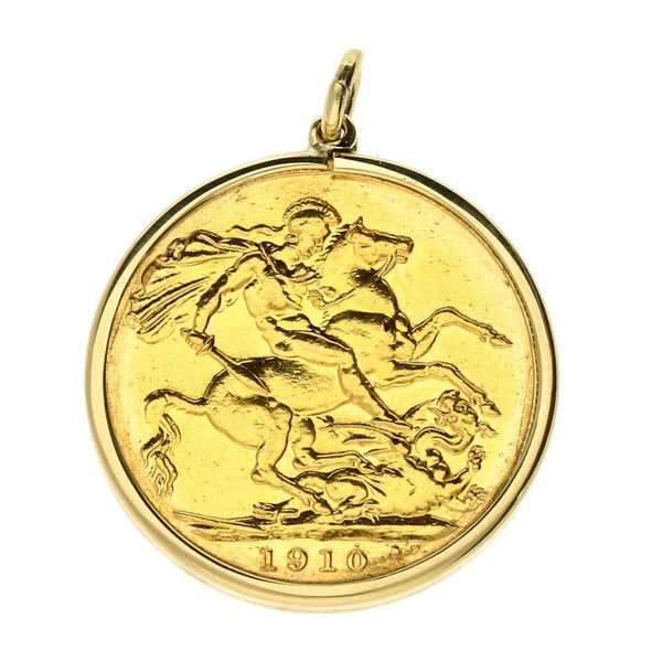 1910 Full Sovereign King Edward VII Pendant - 8.8g