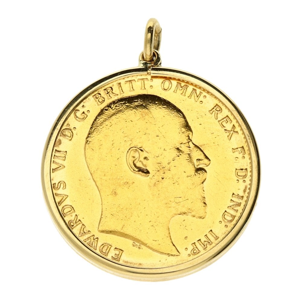1910 Full Sovereign King Edward VII Pendant - 8.8g
