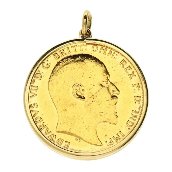 1910 Full Sovereign King Edward VII Pendant - 8.8g