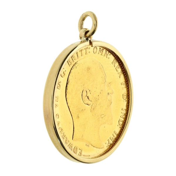 1910 Full Sovereign King Edward VII Pendant - 8.8g
