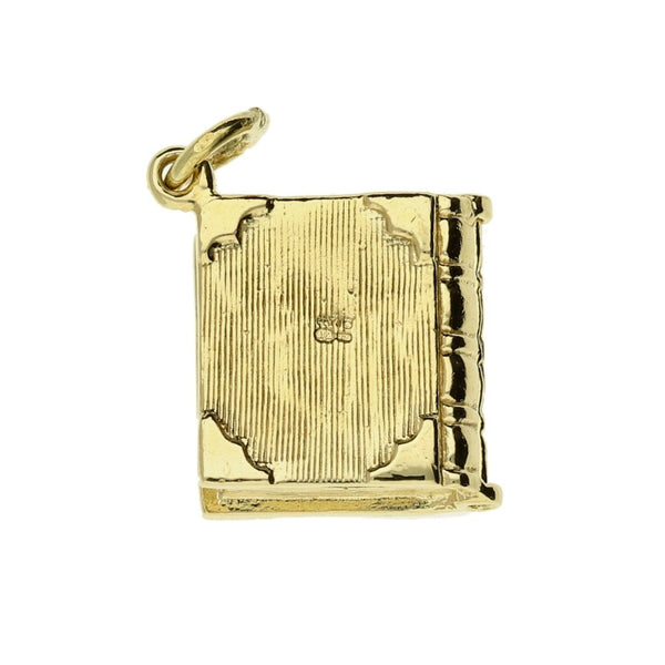 9ct Yellow Gold Bible Charm - 4.5g