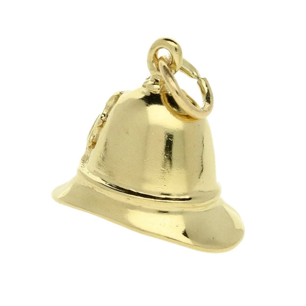 9ct Yellow Gold Police Helmet Charm - 2.8g