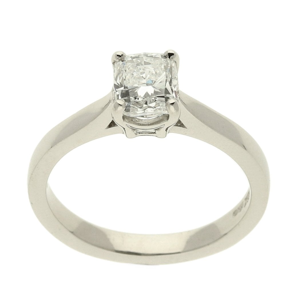 Platinum GIA Certified 1.01ct Diamond Engagement Ring - Size L½