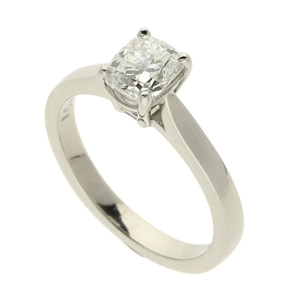Platinum GIA Certified 1.01ct Diamond Engagement Ring - Size L½