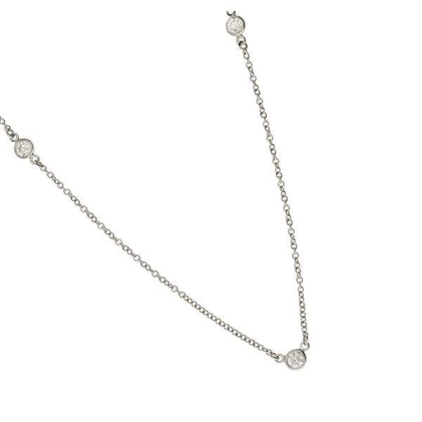 Platinum 3 Stone Diamond Pendant & Necklace - 0.21ct