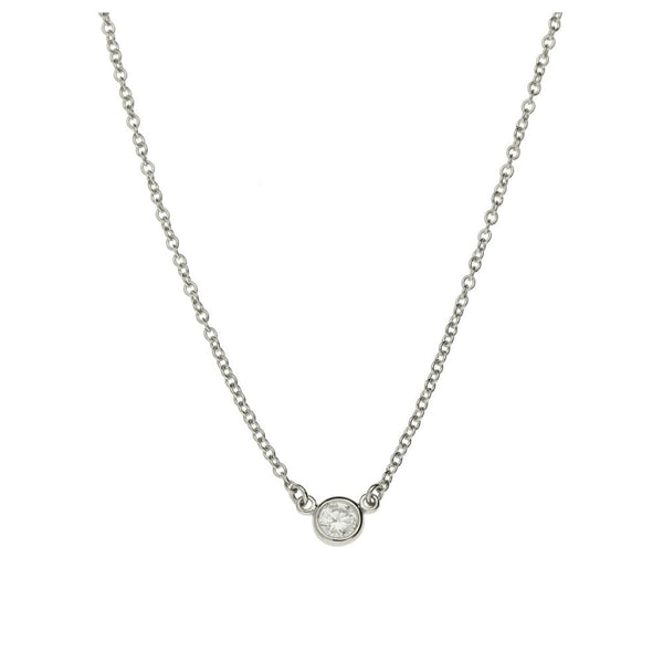Platinum Diamond By The Yard Pendant & Chain - 0.17ct