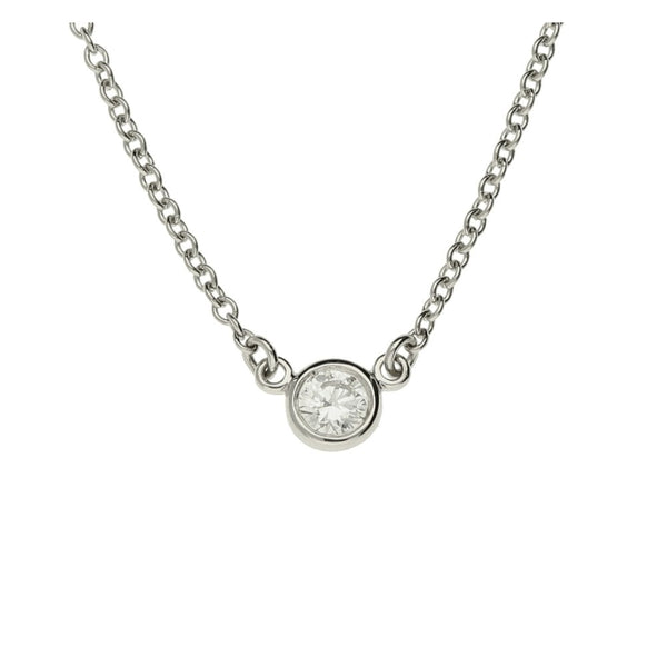 Platinum Diamond By The Yard Pendant & Chain - 0.08ct