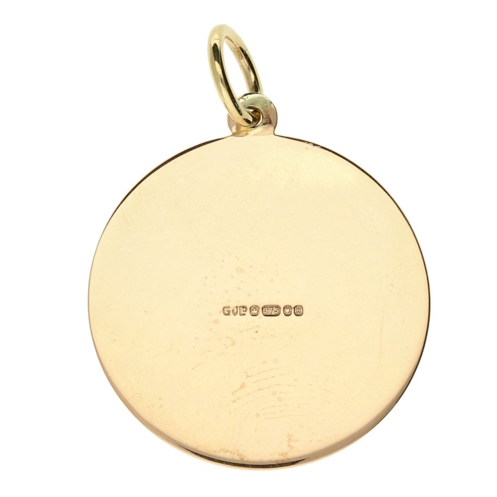 9ct Yellow Gold Gents St Christopher Pendant