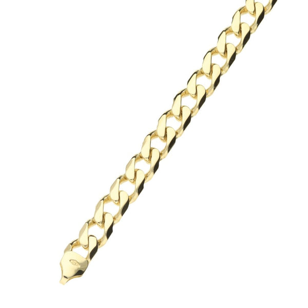 9ct Yellow Gold Ladies Curb Bracelet - 17.7g