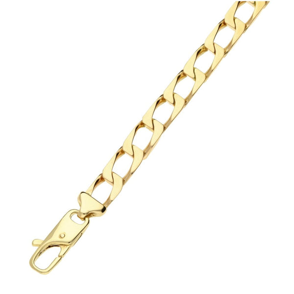 9ct Yellow Gold Gents Curb Bracelet - 15.4g