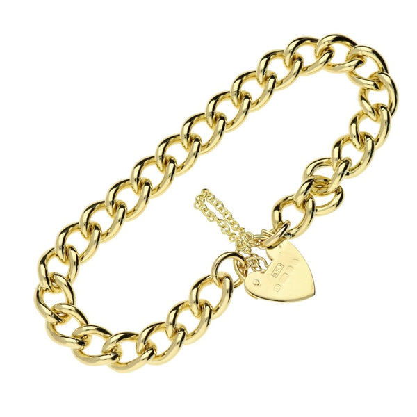 9ct Ladies Solid Open Curb Bracelet
