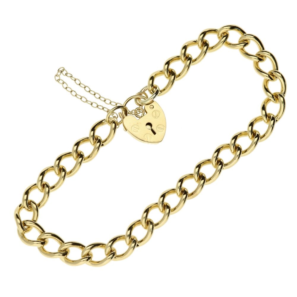 9ct Ladies Solid Open Curb Bracelet