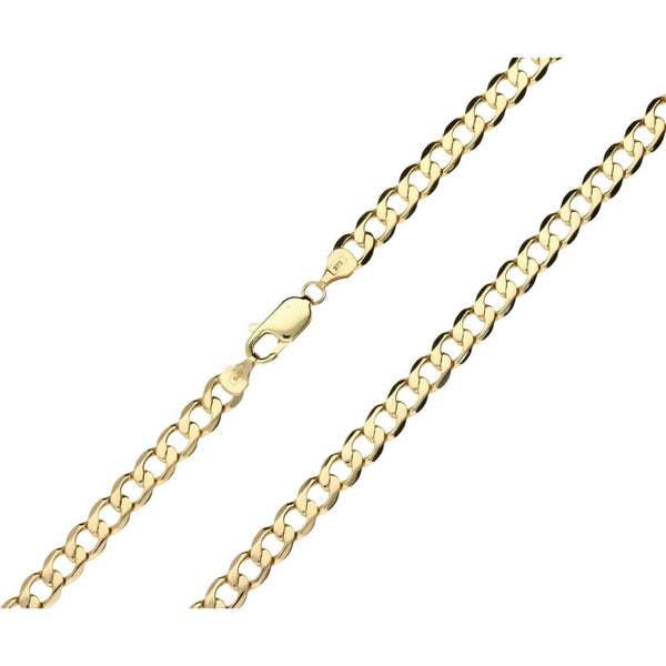 9ct Gold 20" Flat Diamond Cut Curb Chain