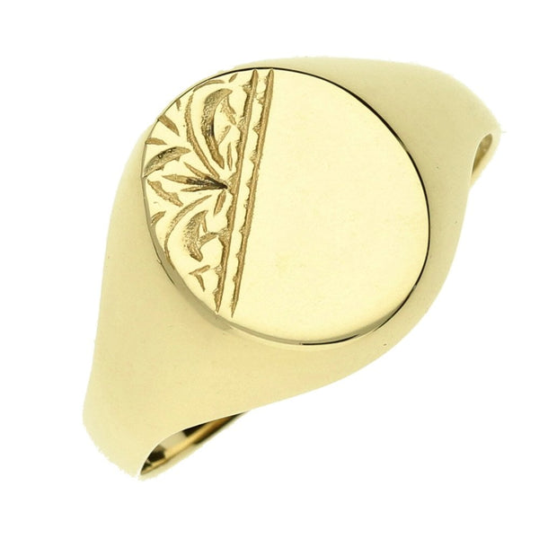 9ct Yellow Gold Signet Ring - Size W