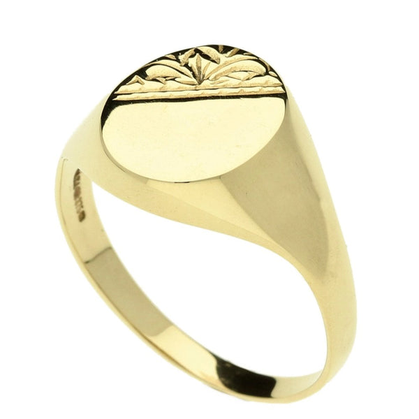 9ct Yellow Gold Signet Ring - Size W