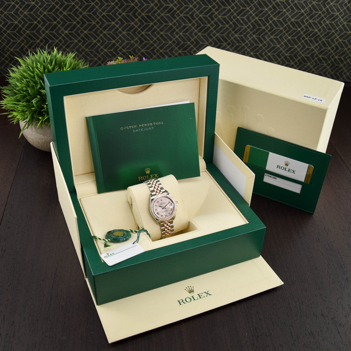 Datejust 279381RBR - Steel & Rose Gold - Diamond Bezel - 2019