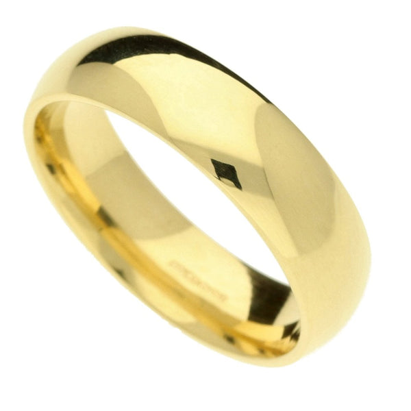 Gents 18ct Yellow Gold 6mm Court Wedding Ring - 10.7g