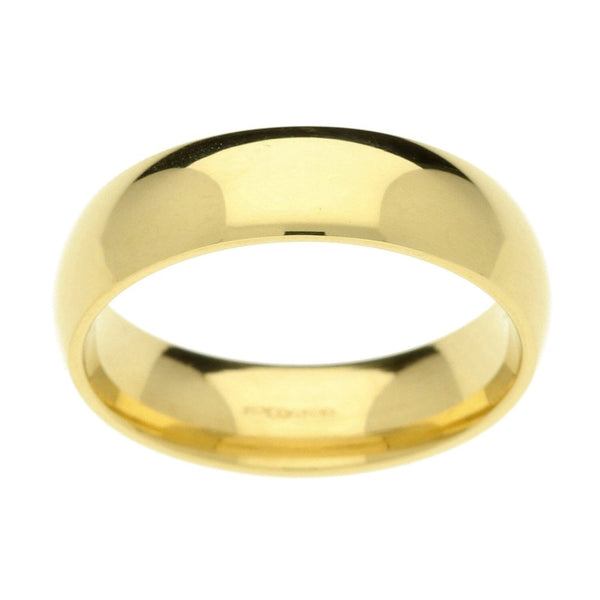 Gents 18ct Yellow Gold 6mm Court Wedding Ring - 10.7g