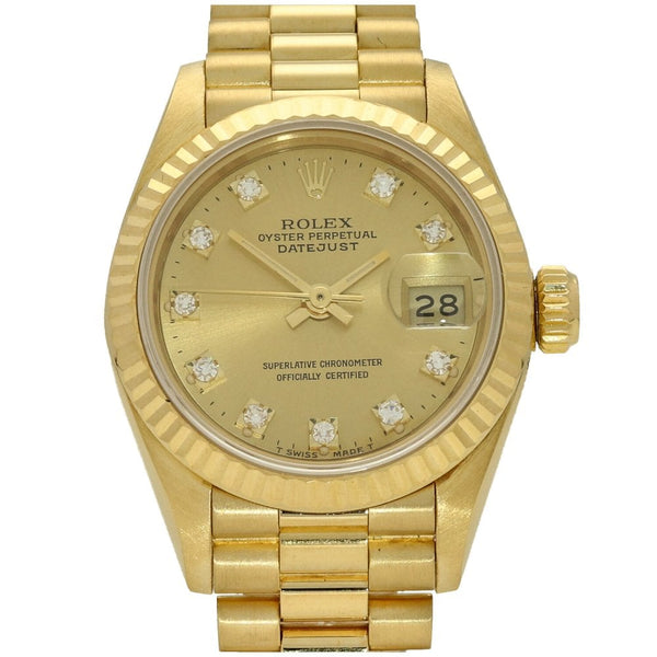 Datejust 69178 - Ladies Gold Watch - Diamond Dial - 1988