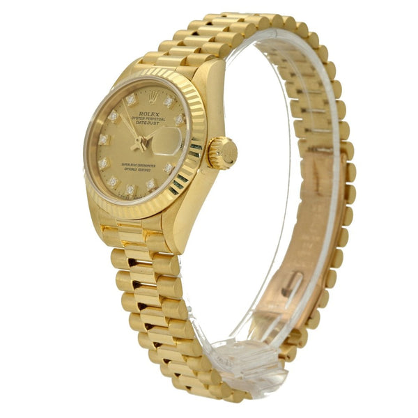 Datejust 69178 - Ladies Gold Watch - Diamond Dial - 1988