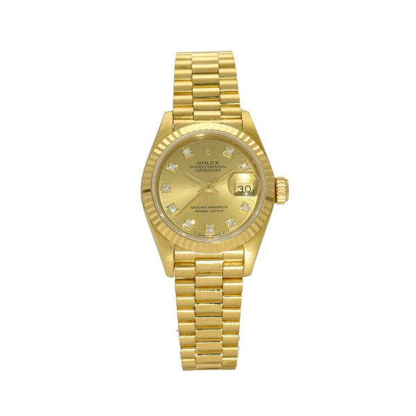 Datejust 69178 - Gold Ladies Watch - Diamond Dial - 1989