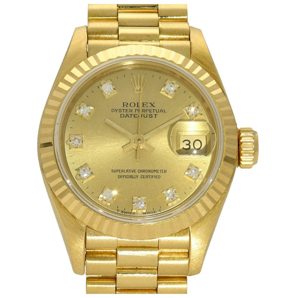 Datejust 69178 - Gold Ladies Watch - Diamond Dial - 1989