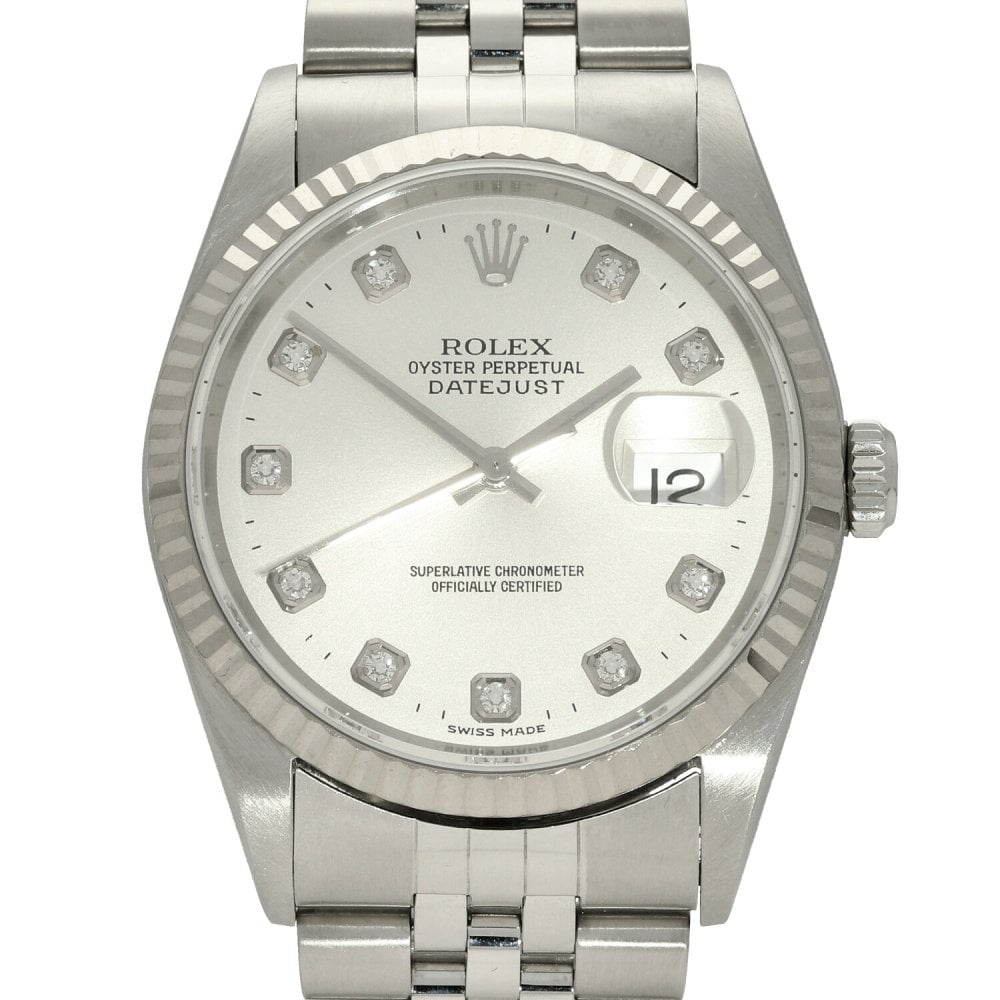 Datejust 16234 - Silver Diamond Dial - 2003