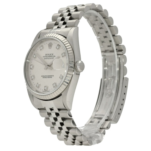 Datejust 16234 - Silver Diamond Dial - 2003
