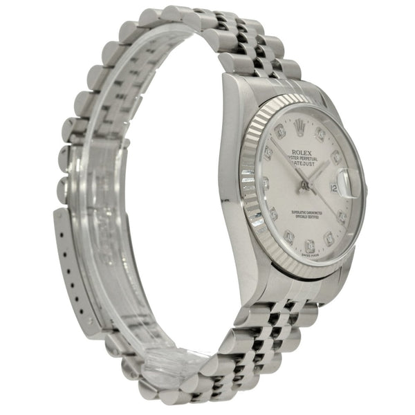 Datejust 16234 - Silver Diamond Dial - 2003