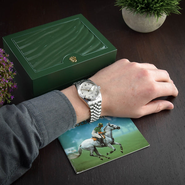 Datejust 16234 - Silver Diamond Dial - 2003