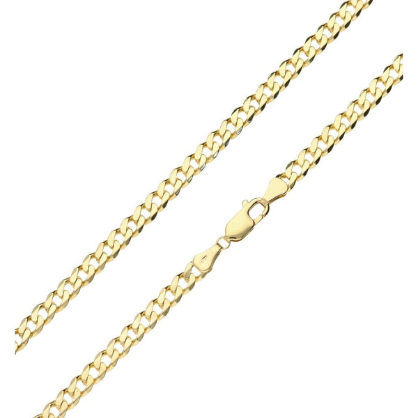 9ct Yellow Gold Gents Curb Chain 22" - 18.2g