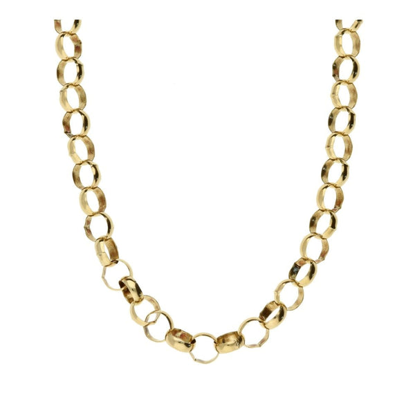 9ct Yellow Gold 18" Ladies Belcher Chain - 9.0g
