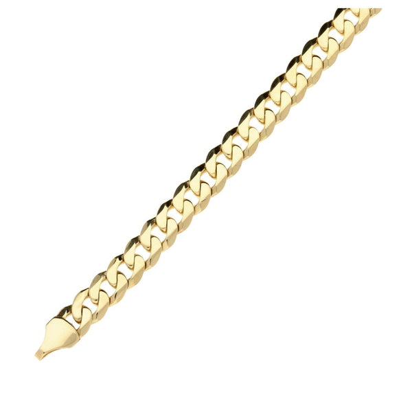 9ct Yellow Gold Ladies Curb Bracelet - 7½ - 10.2g