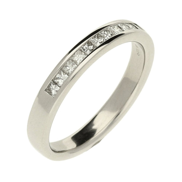 Platinum Ladies Diamond Half Eternity Ring - Size N - 0.33ct