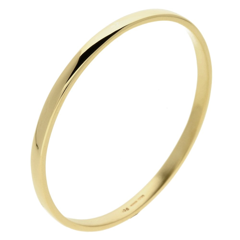 9ct Yellow Gold 5mm Plain Solid Bangle - 24.0g