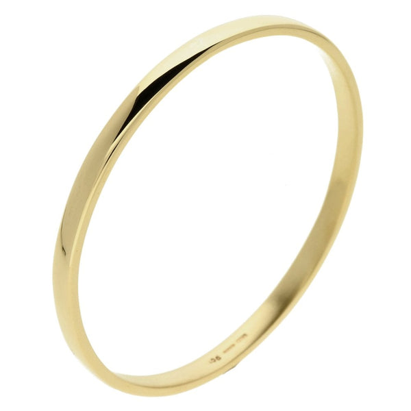 9ct Yellow Gold 5mm Plain Solid Bangle - 24.0g
