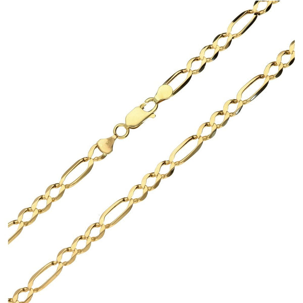 9ct Yellow Gold Figaro Chain - 22" - 13.6g