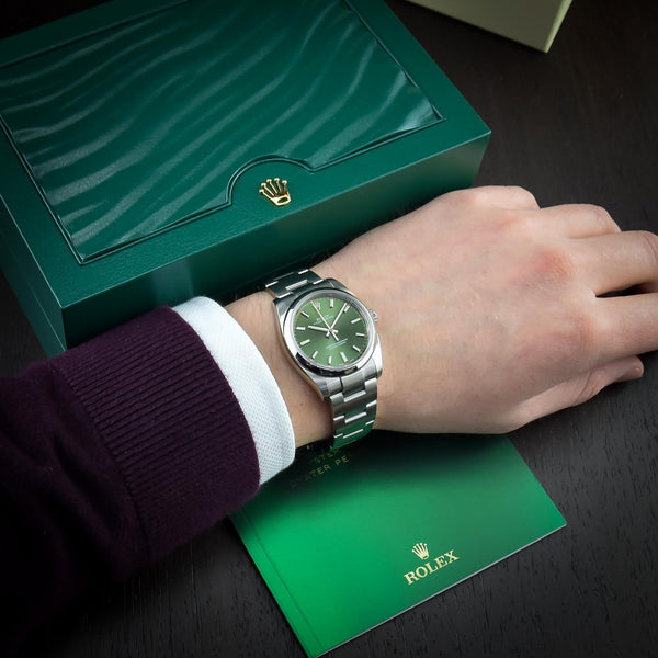 Oyster Perpetual 114200 - Green Dial - 2017