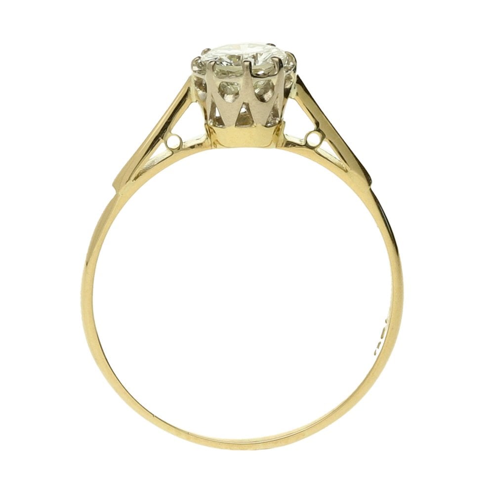 18ct Yellow Gold Ladies 0.55ct Diamond Engagement Ring - Size P