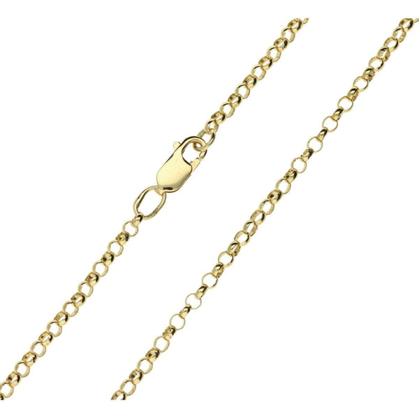 9ct Yellow Gold Gents Round Link Belcher Chain - 24" - 11.9g