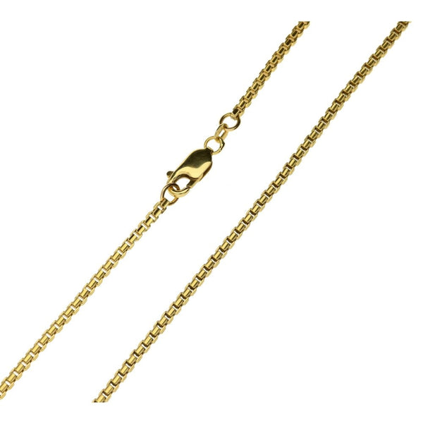 9ct Yellow Gold 20" Square Link Box Style Chain